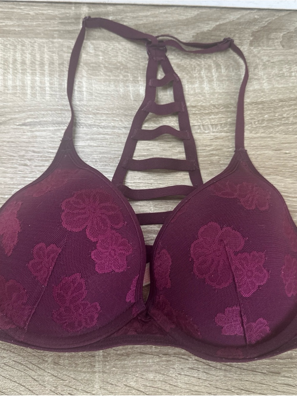 Pink By Victoria’s Secret Lightly Line Racer Back Size 32D